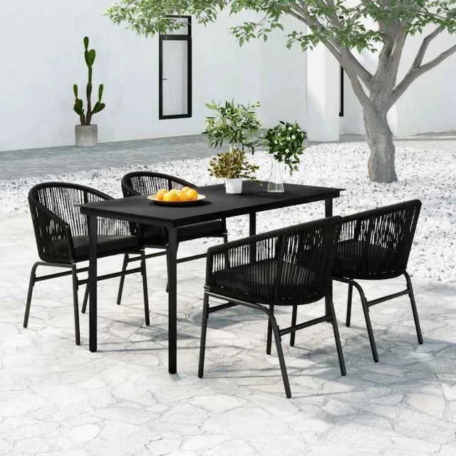 vidaXL 5-delige Tuinset zwart, foto 2