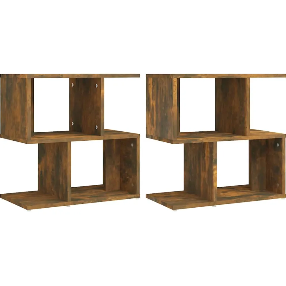 vidaXL Nachtkastjes 2 st 50x30x51,5 cm bewerkt hout gerookt eikenkleur, foto 3