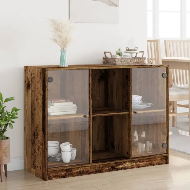 vidaXL Dressoir 102x37x75,5 cm bewerkt hout oud houtkleurig Bruin