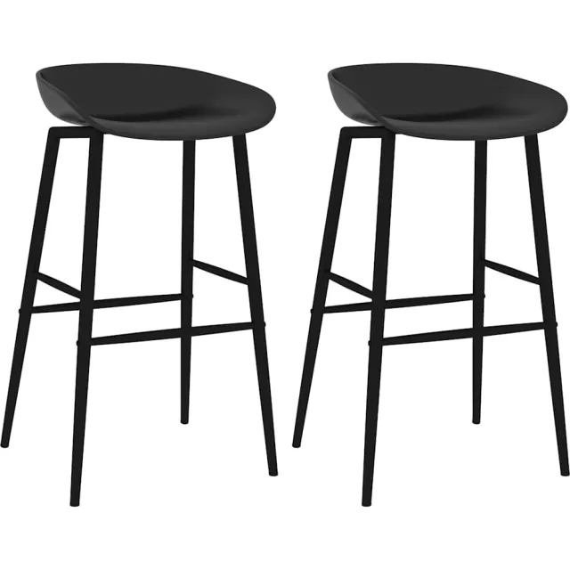 vidaXL Barstoelen 2 st zwart