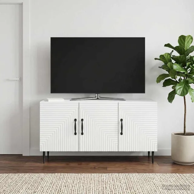 vidaXL TV-kast Wit 99 x 34,5 x 50 cm Bewerkt hout