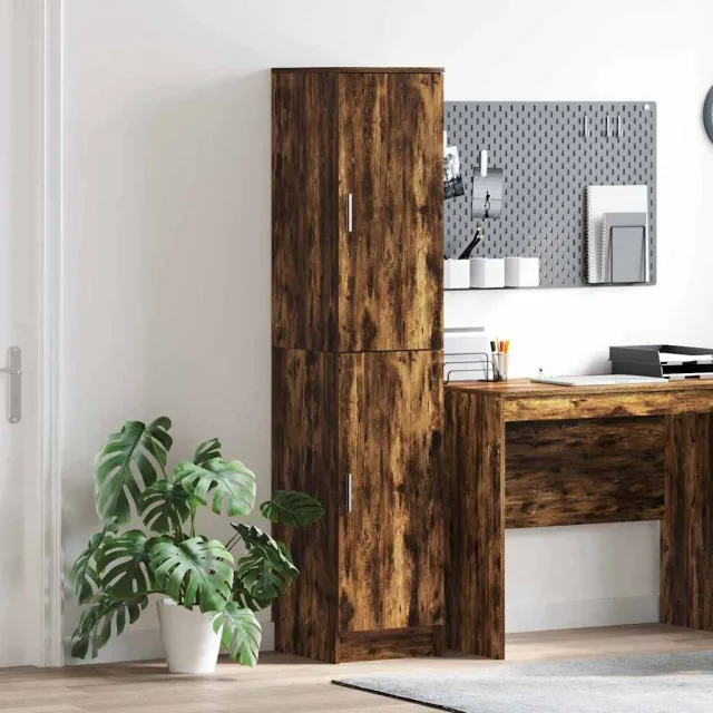 vidaXL Hoge kast Gerookt eiken 35 x 39 x 168 cm Bruin