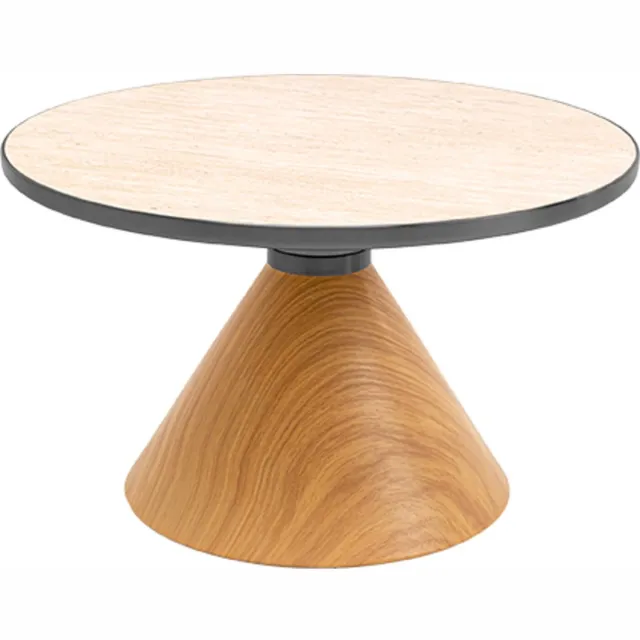 Kare Design Salontafel Cono Travertino Ø70cm eik Kare Design Beige