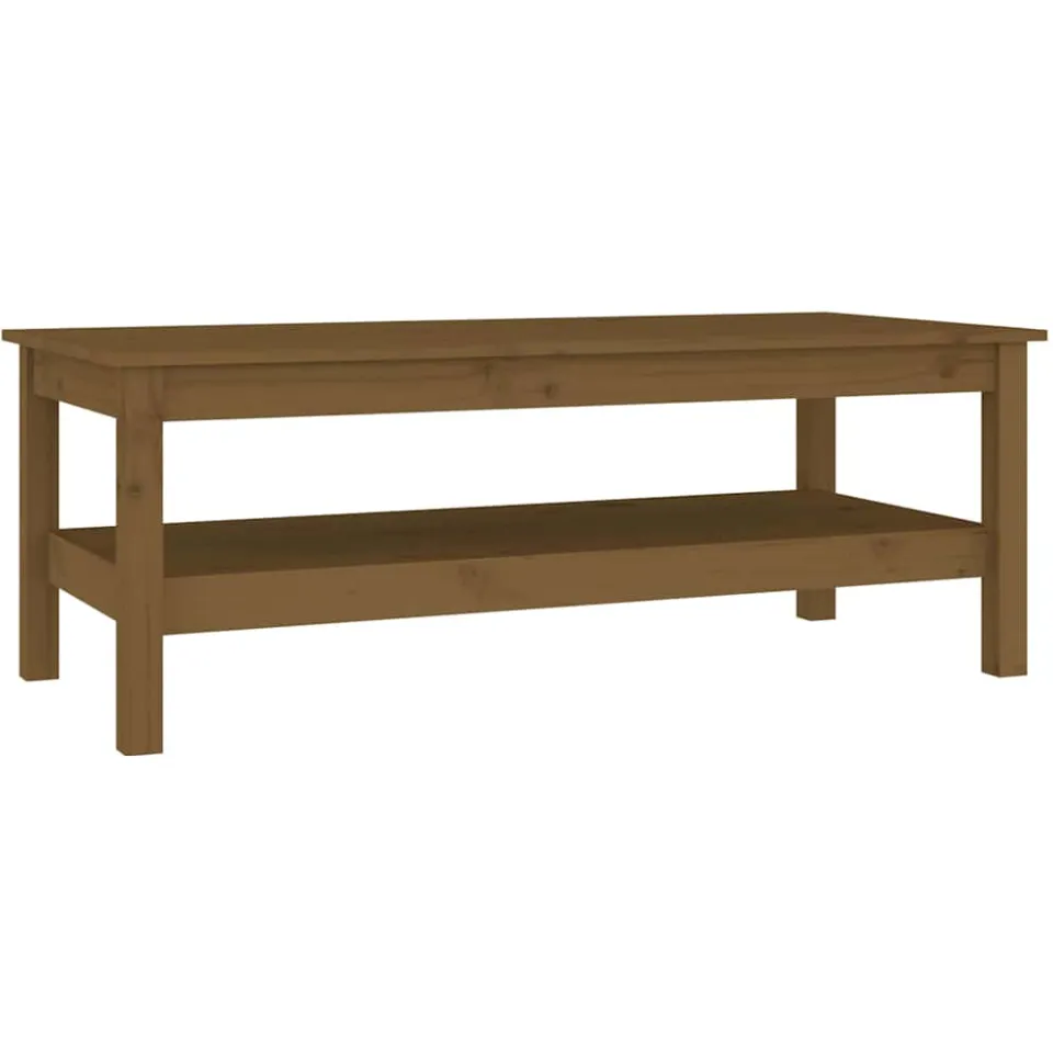 vidaXL Salontafel 110x50x40 cm massief grenenhout honingbruin bruin