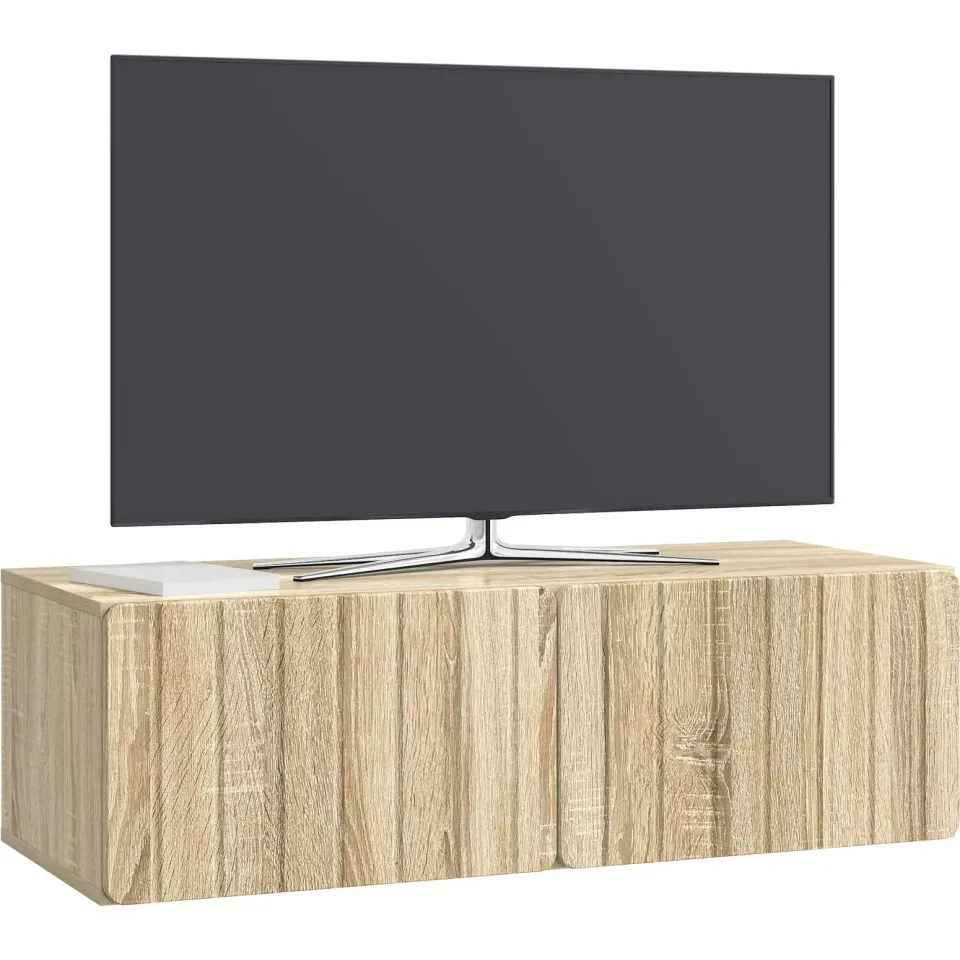 vidaXL Wandbeugel TV-kast 98 x 41 x 30 cm Sonoma Eiken Bewerkt hout, foto 3