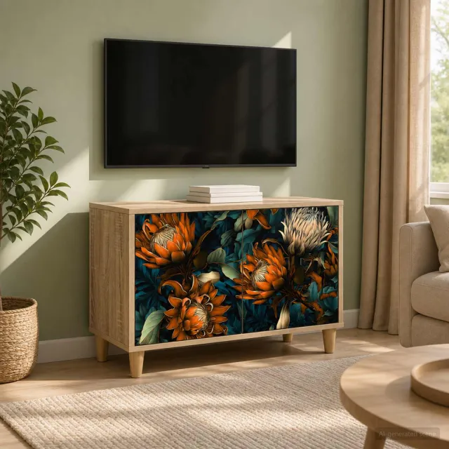 vidaXL Tv-meubel LOCHEM 69 x 33 x 50 cm Sonoma Bewerkt hout bruin, foto 2