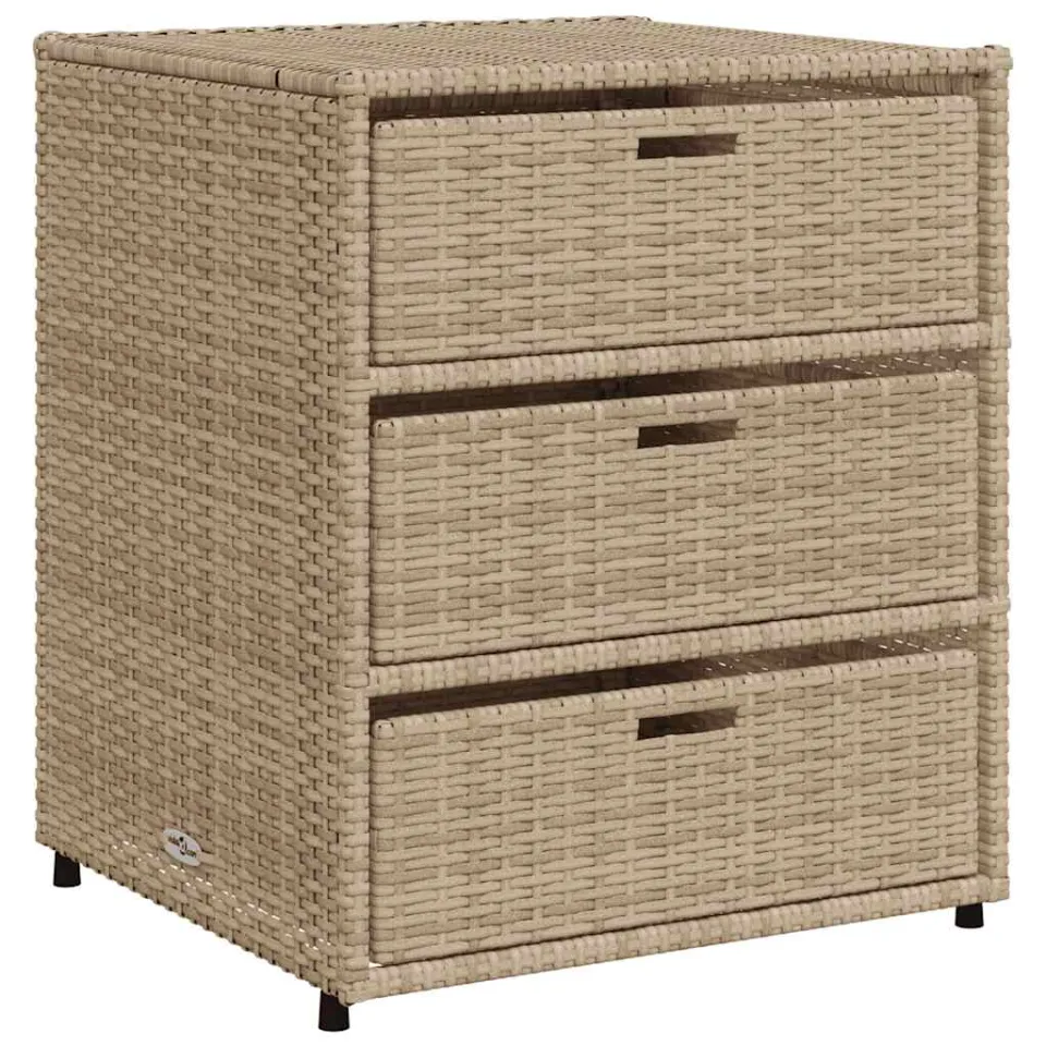 vidaXL Tuinkast 55x59x69 cm poly rattan beige