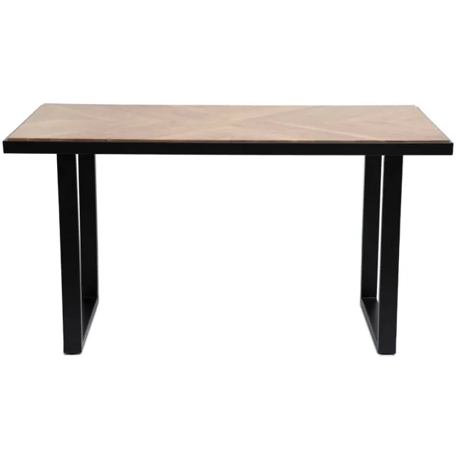 Homla Table - NATTMAL - Solid Acacia Wood + Metal - 140x70x76 cm Industrieel