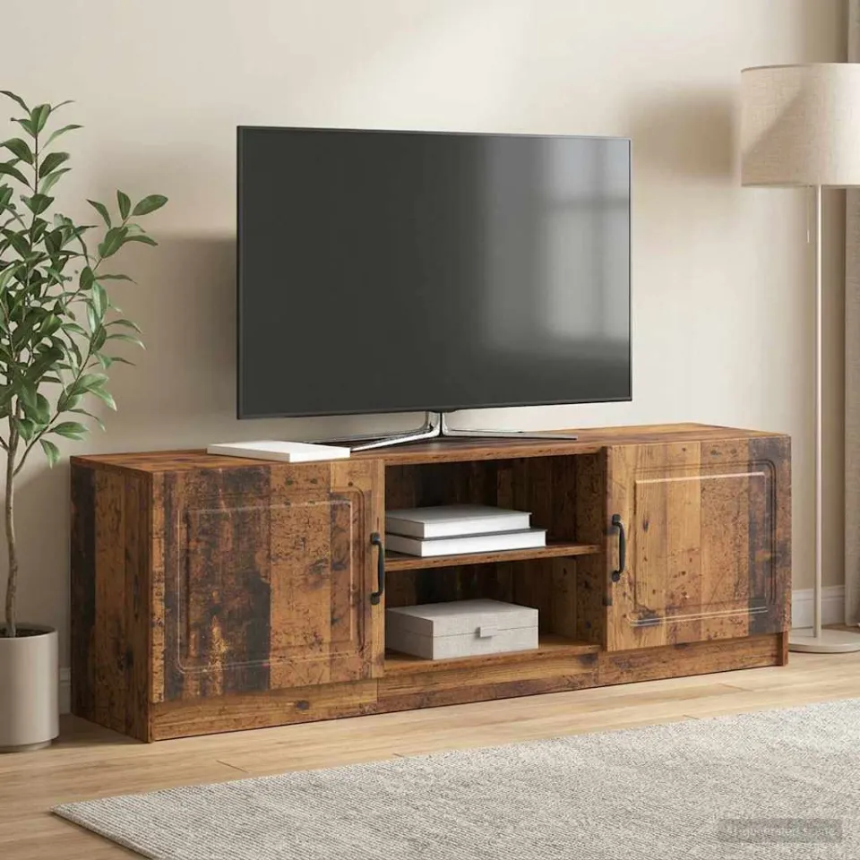 vidaXL TV-kast Oud hout 150 x 31 x 47 cm Bewerkt hout bruin, foto 4