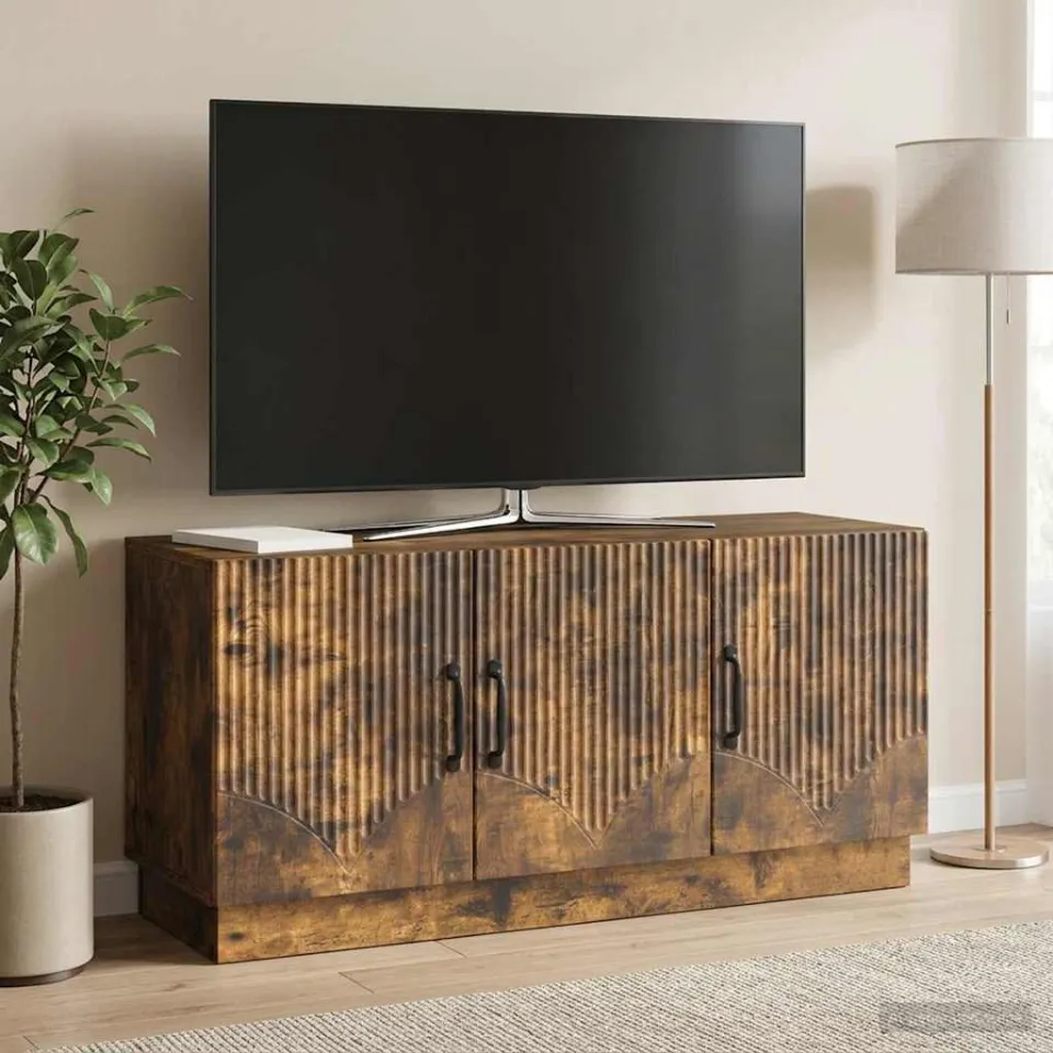 vidaXL Tv-meubel 99 x 34,5 x 47 cm Gerookt eiken Bewerkt hout, foto 4