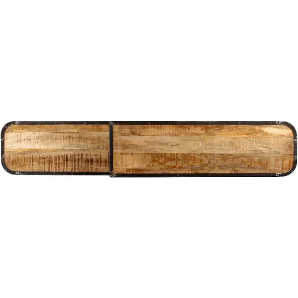 vidaXL Tv-meubel 160x30x40 cm massief mangohout bruin, foto 3