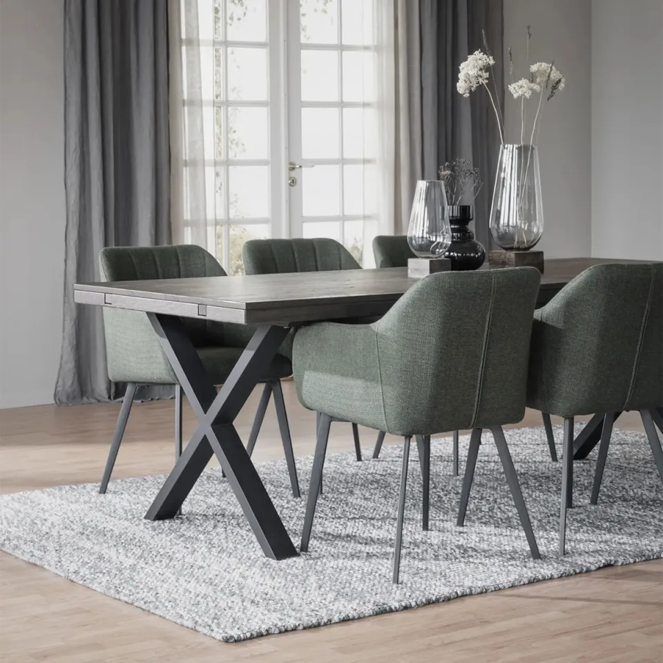 Rowico Home Brooklyn verlengbare eettafel donker eiken - 220 x 95 cm, foto 3