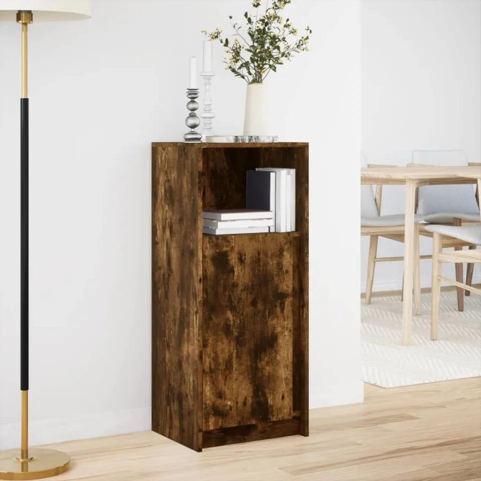 vidaXL Dressoir met LED 42,5x34x100 cm bewerkt hout gerookt eikenkleur, foto 2