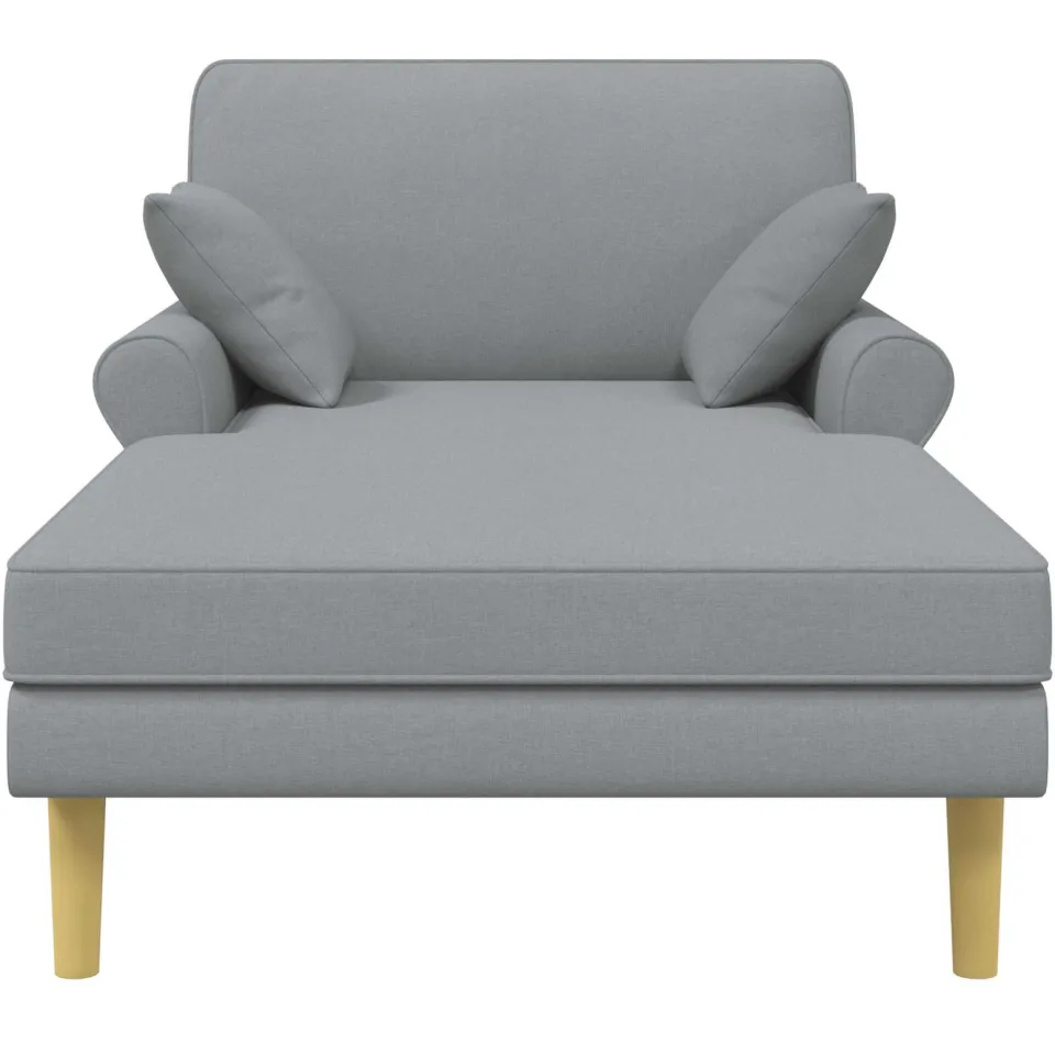 vidaXL Chaise longue Lichtgrijs Stof