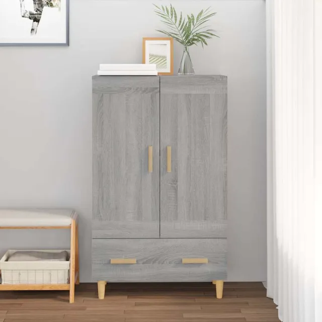vidaXL Hoge kast 70x31x115 cm bewerkt hout grijs sonoma eikenkleurig, foto 2