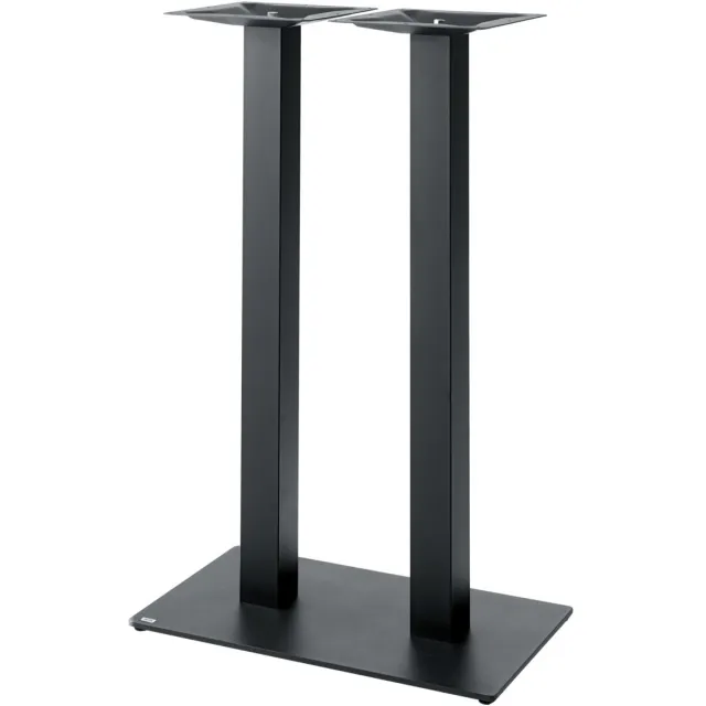 Vega Dubbele statafelzuil voor binnen Fino hoekig; 70x40x108 cm (BxLxH); zwart; rechthoekig