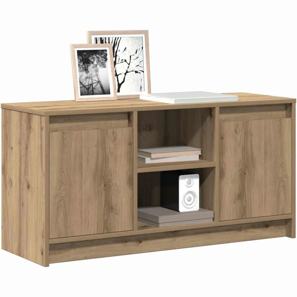 vidaXL TV Eenheden 100 x 34 x 50 cm Bruin Bewerkt hout