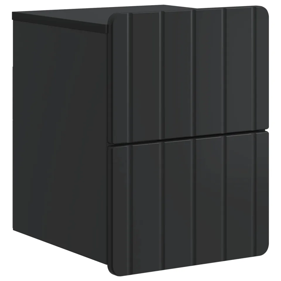 vidaXL Wandbeugel Bedkast Zwart 33 x 34,5 x 43 cm Bewerkt hout