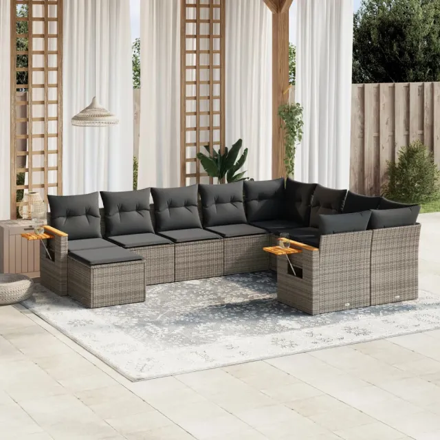 vidaXL Patio Sofa Set 7-zits Grey, foto 2