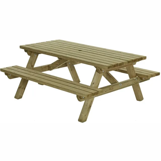Talen Buitenmeubelen Talen picknicktafel - 180x160 cm - 45 mm dikke plank Groen