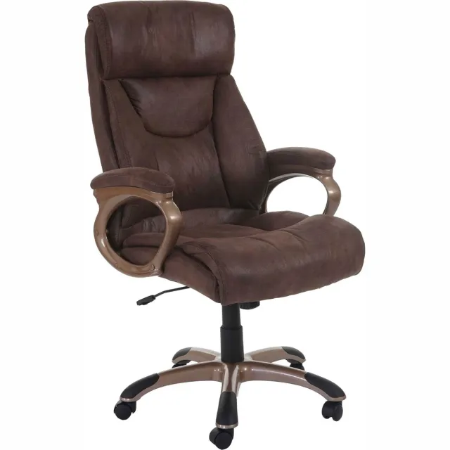 MCW Bureaustoel Dallas, bureaustoel directiestoel, MVG-gecertificeerd ~ suède look taupe-bruin