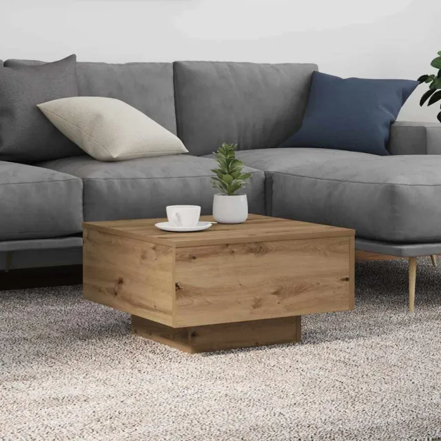 vidaXL Artisanaal eiken 55 x 55 x 31 cm Bewerkt hout, foto 2