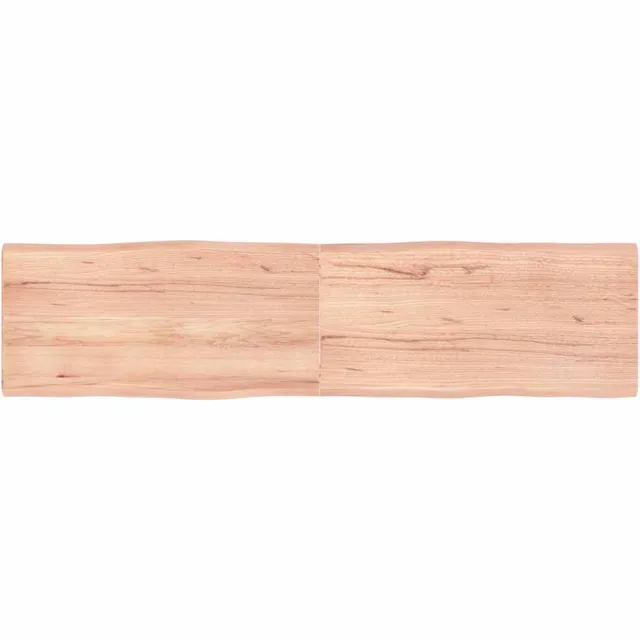 vidaXL Tafelblad natuurlijke rand 160x40x(2-4) cm eikenhout lichtbruin