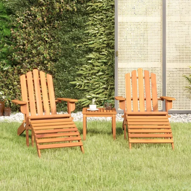vidaXL 3-delige Loungeset Adirondack massief acaciahout Bruin