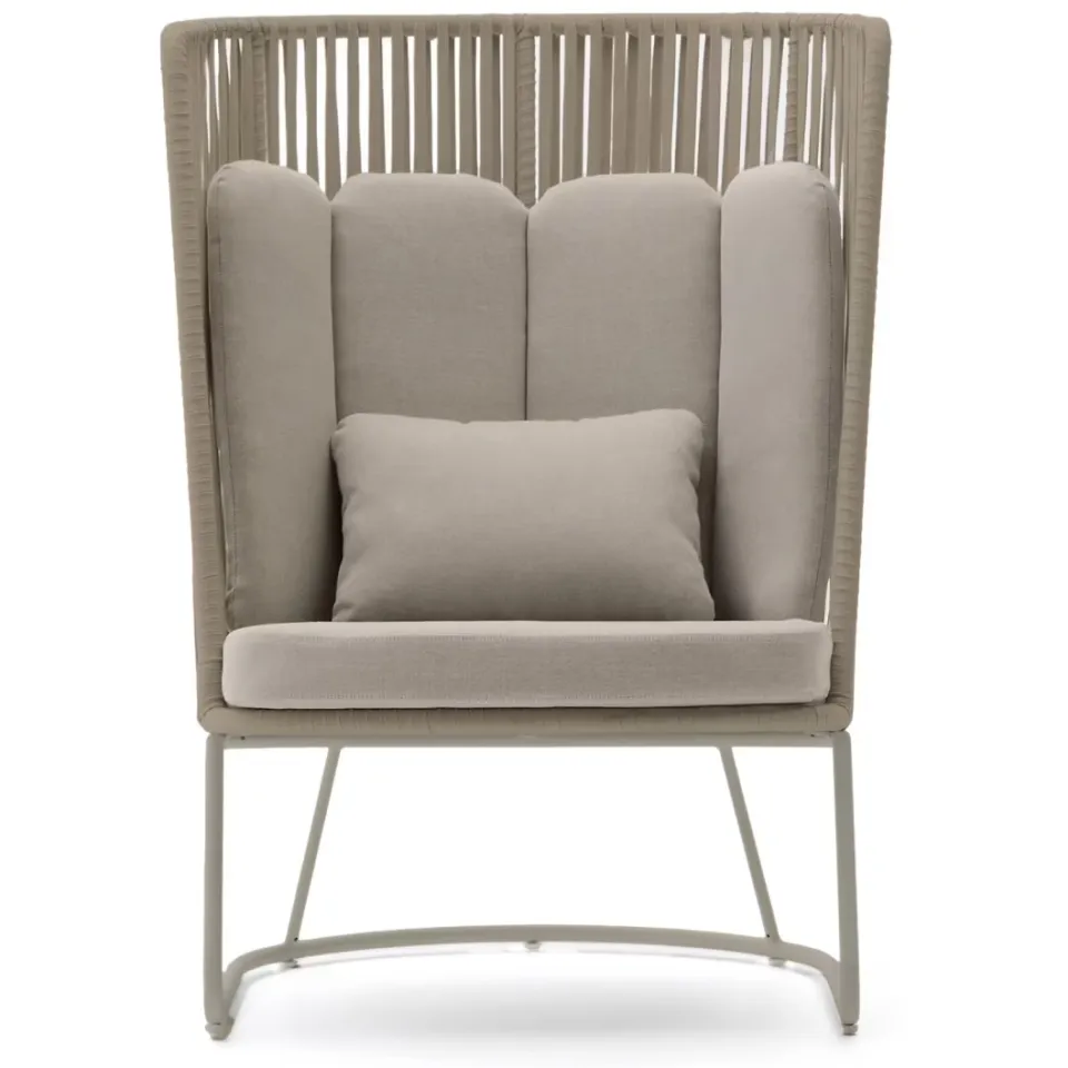 Kave Home Saconca fauteuil hoge rug beige, foto 2