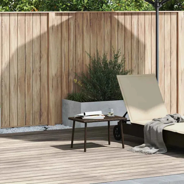 vidaXL Tuin salontafel rechthoekig 60x40x37 cm poly rattan bruin, foto 2