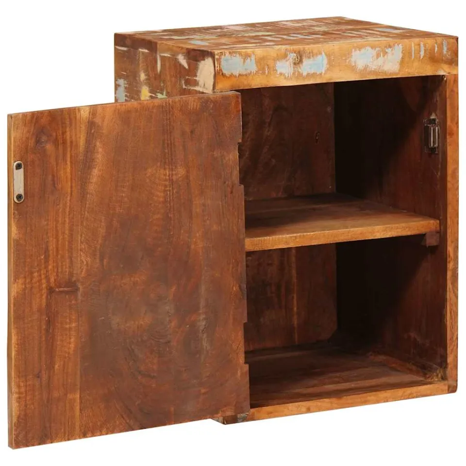 vidaXL Nachtkastje 2 st Bruin 35 x 33 x 48 cm Massief gerecycled hout, foto 4