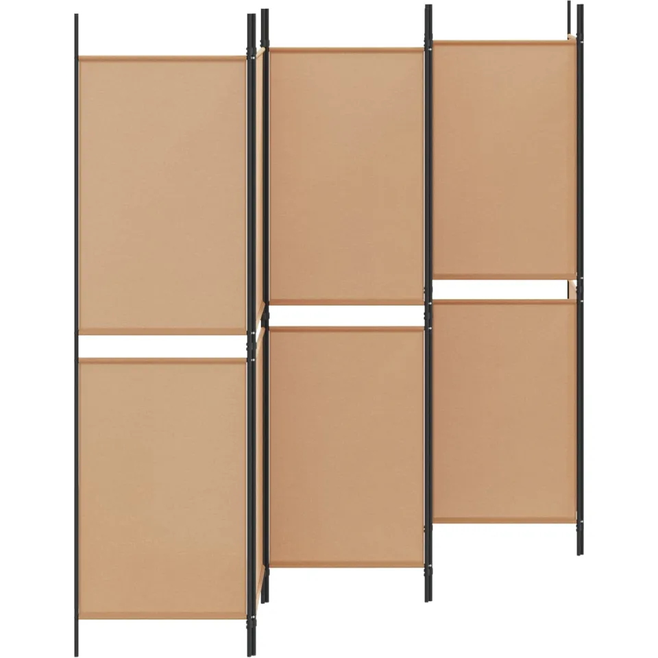vidaXL 6-Panelen Kamerscherm Beige 300 x 180 cm Stof