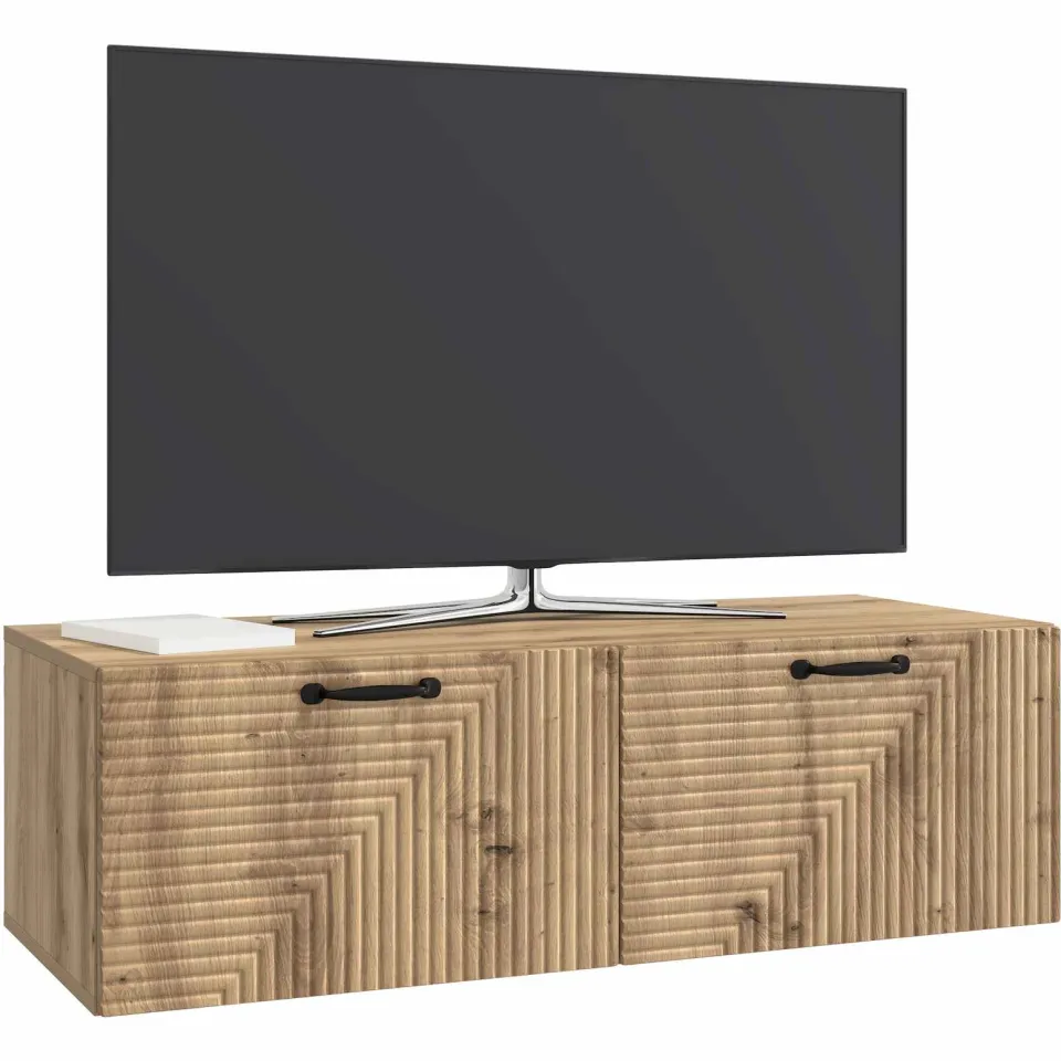 vidaXL Wandbeugel TV-kast 98 x 41 x 30 cm Artisanaal eiken Bruin