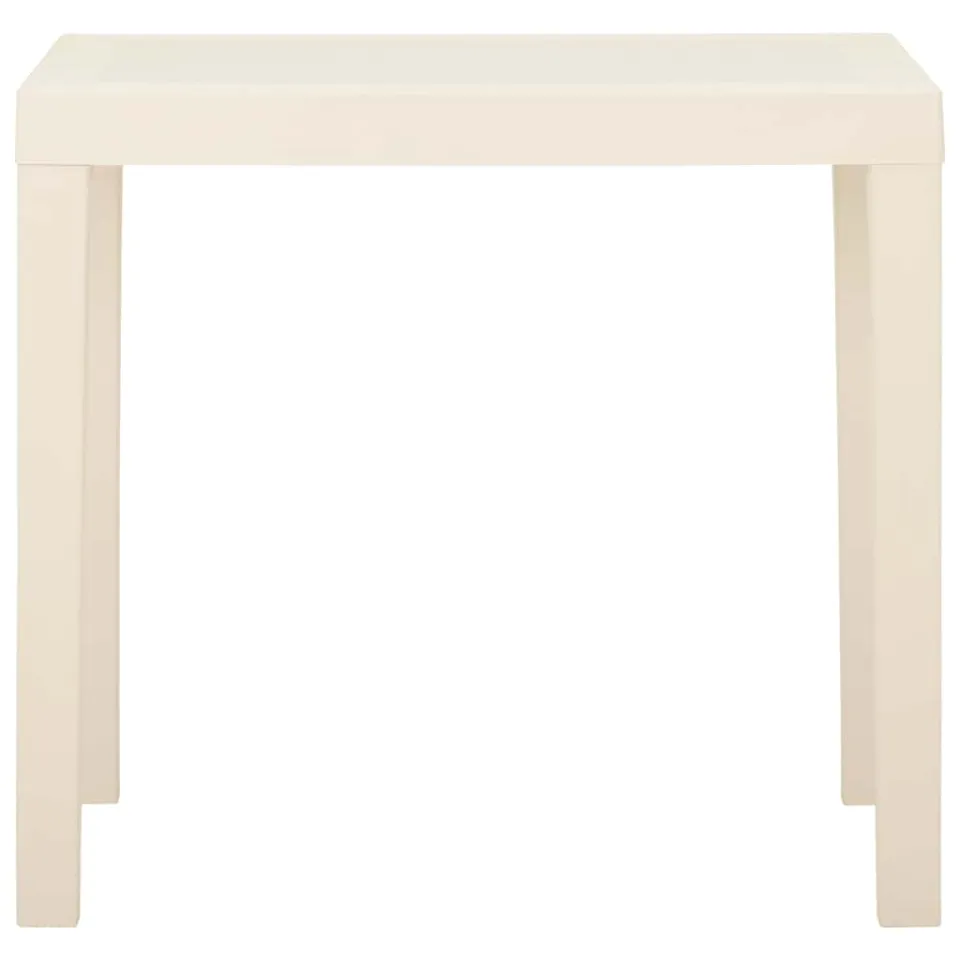 vidaXL Tuintafel 79x65x72 cm kunststof wit, foto 3