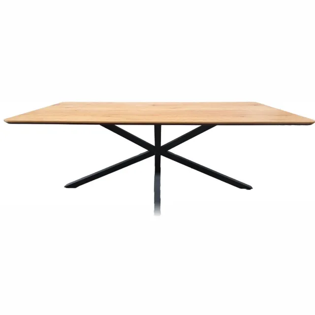 Giga Living Eettafel Cesura - Naturel Eiken 100x200x75cm - Spinpoot