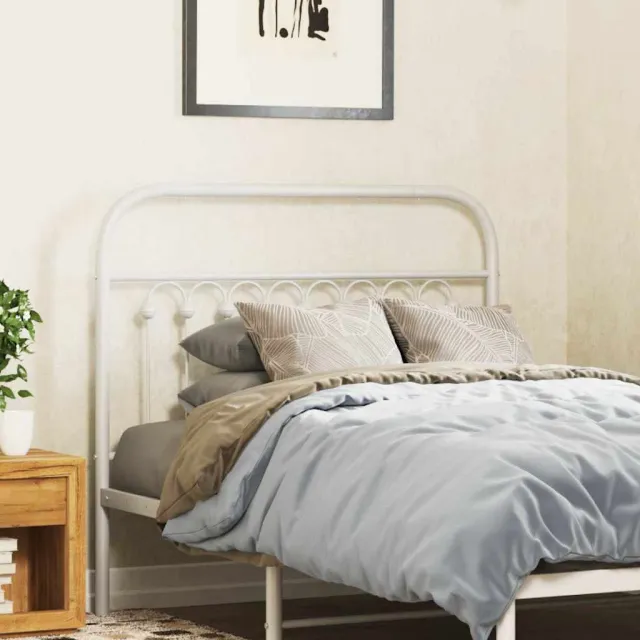 vidaXL Vervangend hoofdbord 100 cm metaal wit
