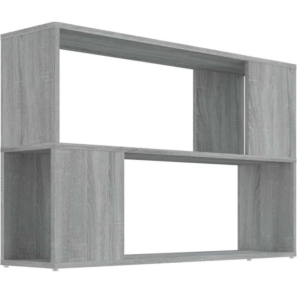 vidaXL Boekenkast 100x24x63 cm bewerkt hout grijs sonoma eikenkleurig