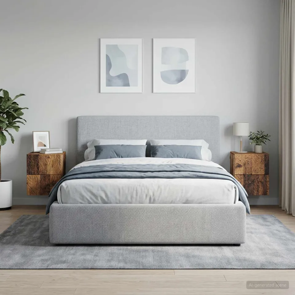 vidaXL Wandbeugel Bedkast 2 st Oud hout 34,5 x 33 x 40 cm Bewerkt hout bruin, foto 3
