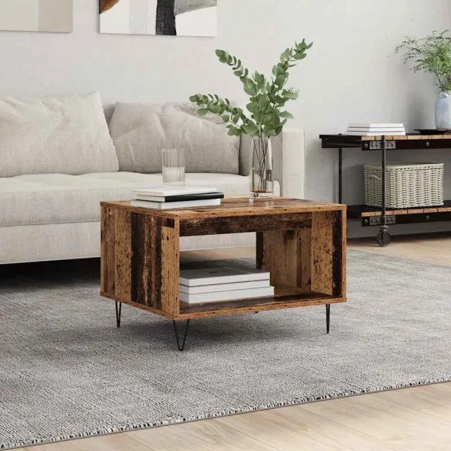 vidaXL Salontafel Oud hout 60 x 50 x 40 cm Bewerkt hout bruin, foto 2