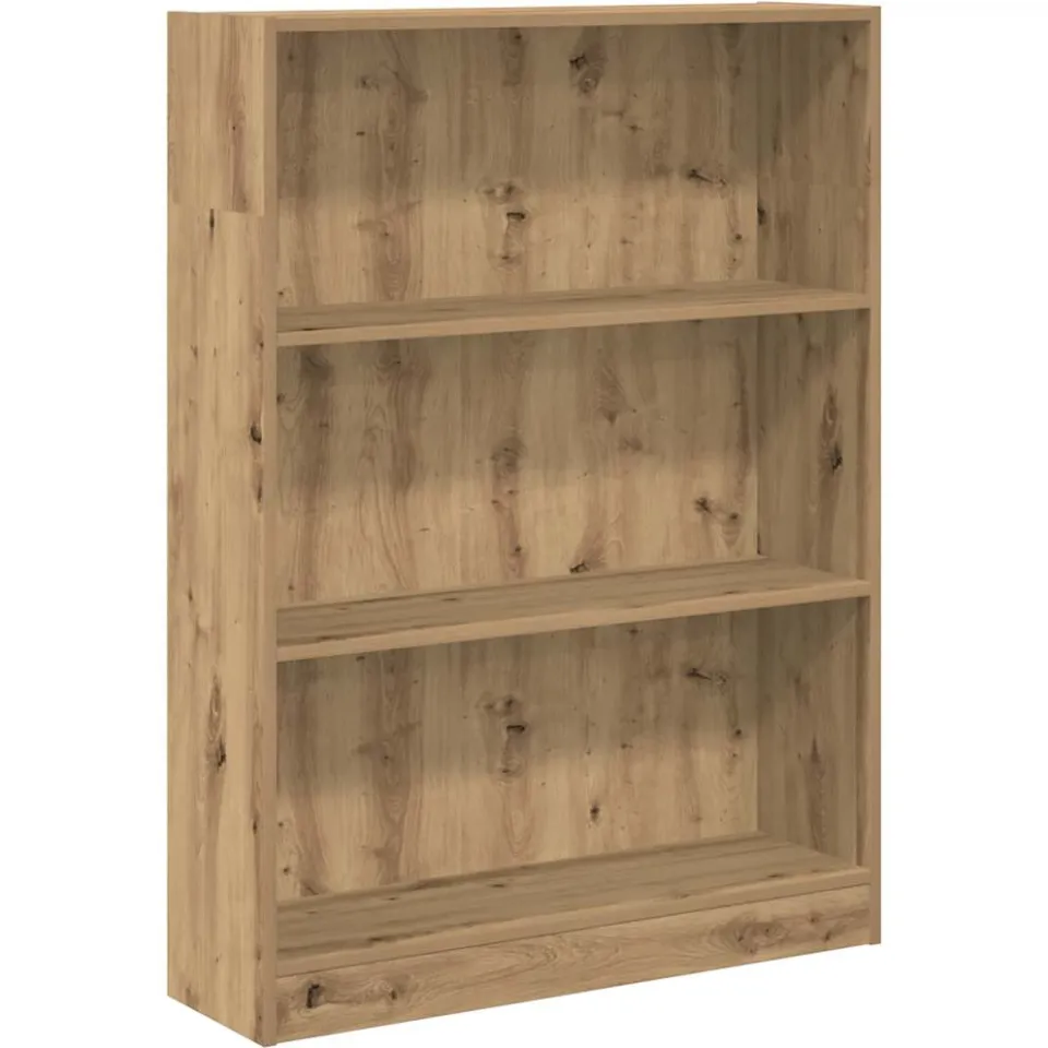 vidaXL Boekenkast 80x24x109 cm bewerkt hout artisanaal eikenkleurig Bruin
