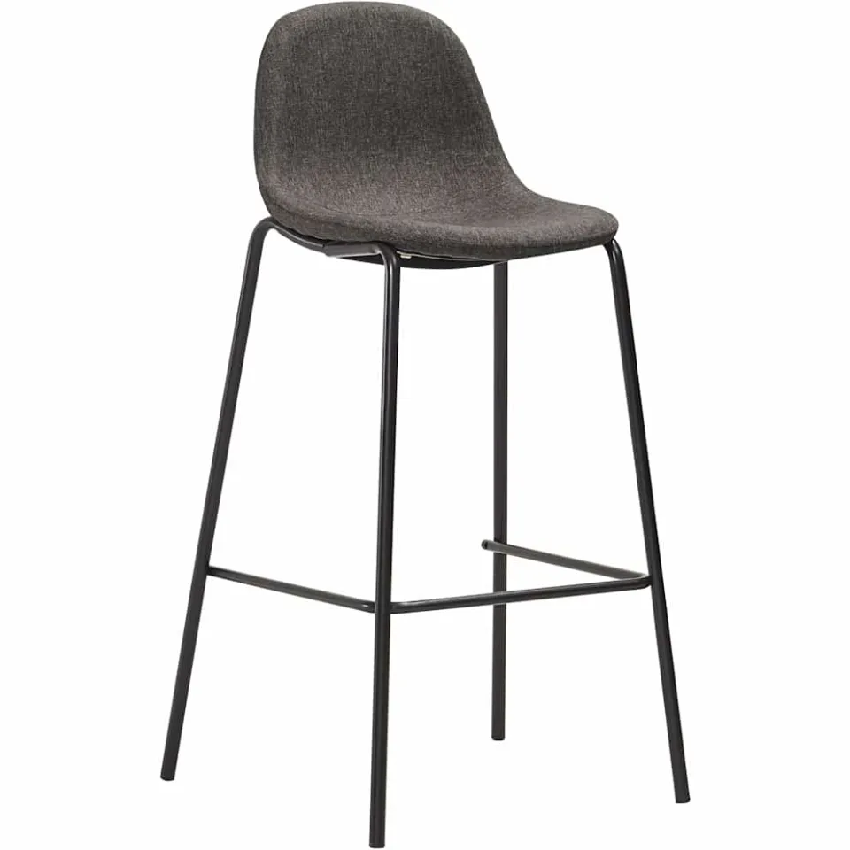 vidaXL Barstoelen 4 st stof donkergrijs grijs, foto 2