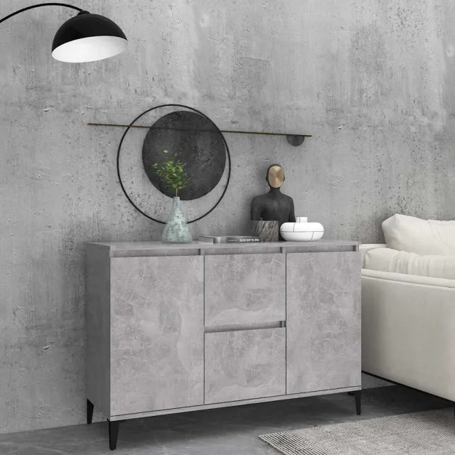 vidaXL Dressoir 102x35x70 cm bewerkt hout betongrijs
