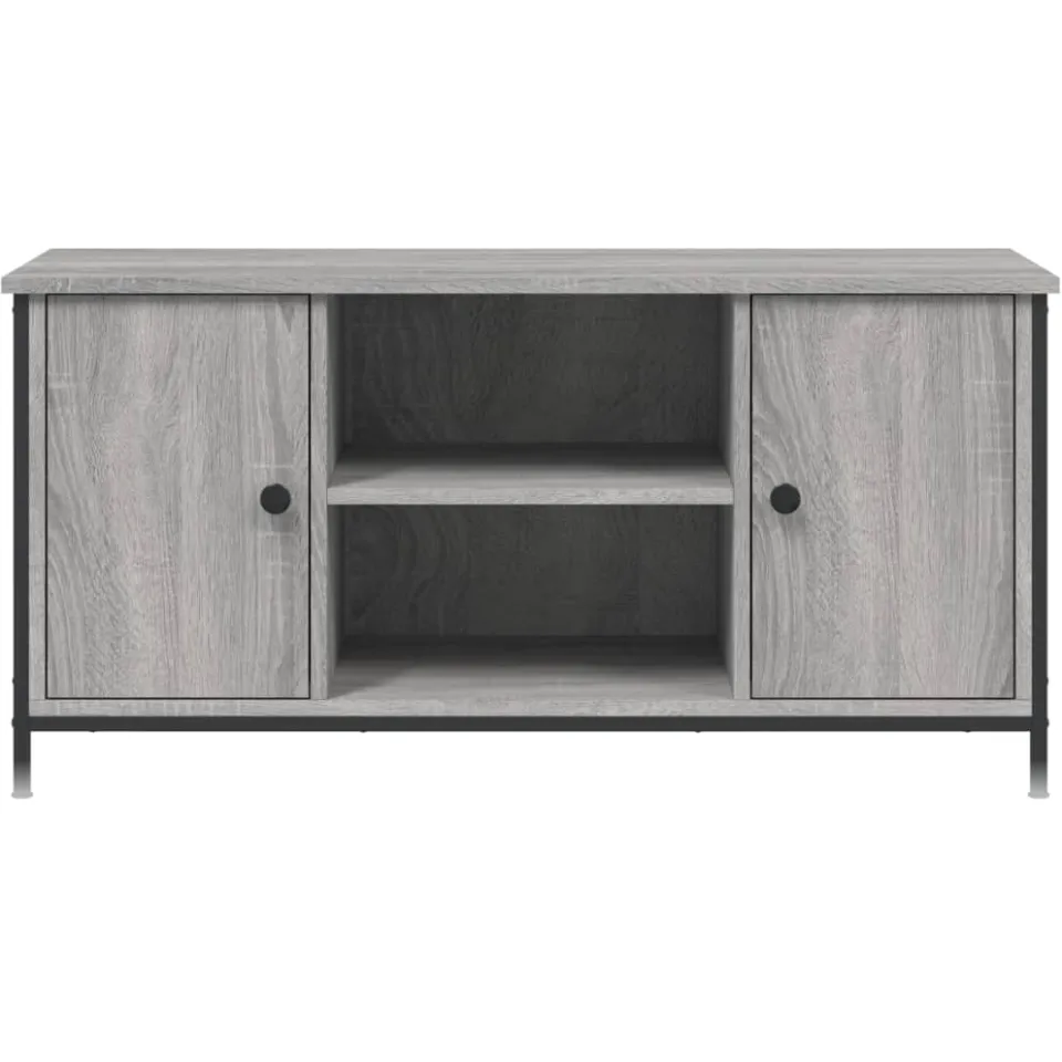 vidaXL Tv-meubel 100x40x50 cm bewerkt hout grijs sonoma eikenkleurig, foto 4