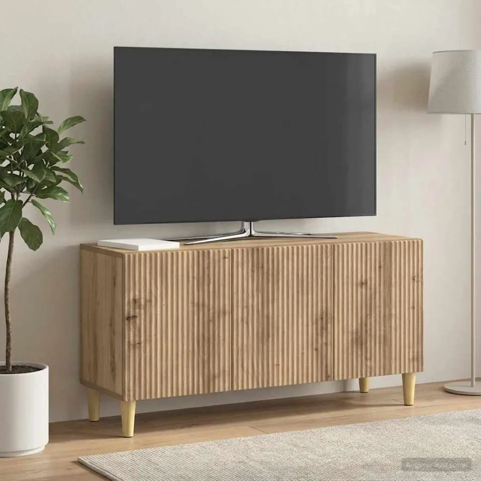 vidaXL TV-kast 99 x 34,5 x 50 cm Artisanaal eiken Bewerkt hout, foto 4