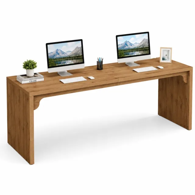 ITRONIQ Bureau 180 x 60 CM - Luxe Computerbureau Voor 2 Personen - Groot Bureau - Luxe Werktafel - Kantoorbureau - Eiken