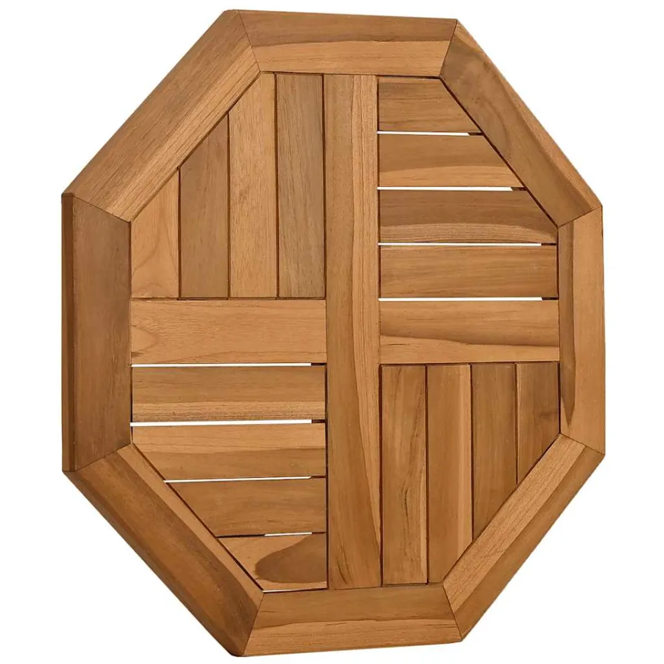 vidaXL Tafelblad achthoekig 50x50x2,5 cm massief teakhout Bruin
