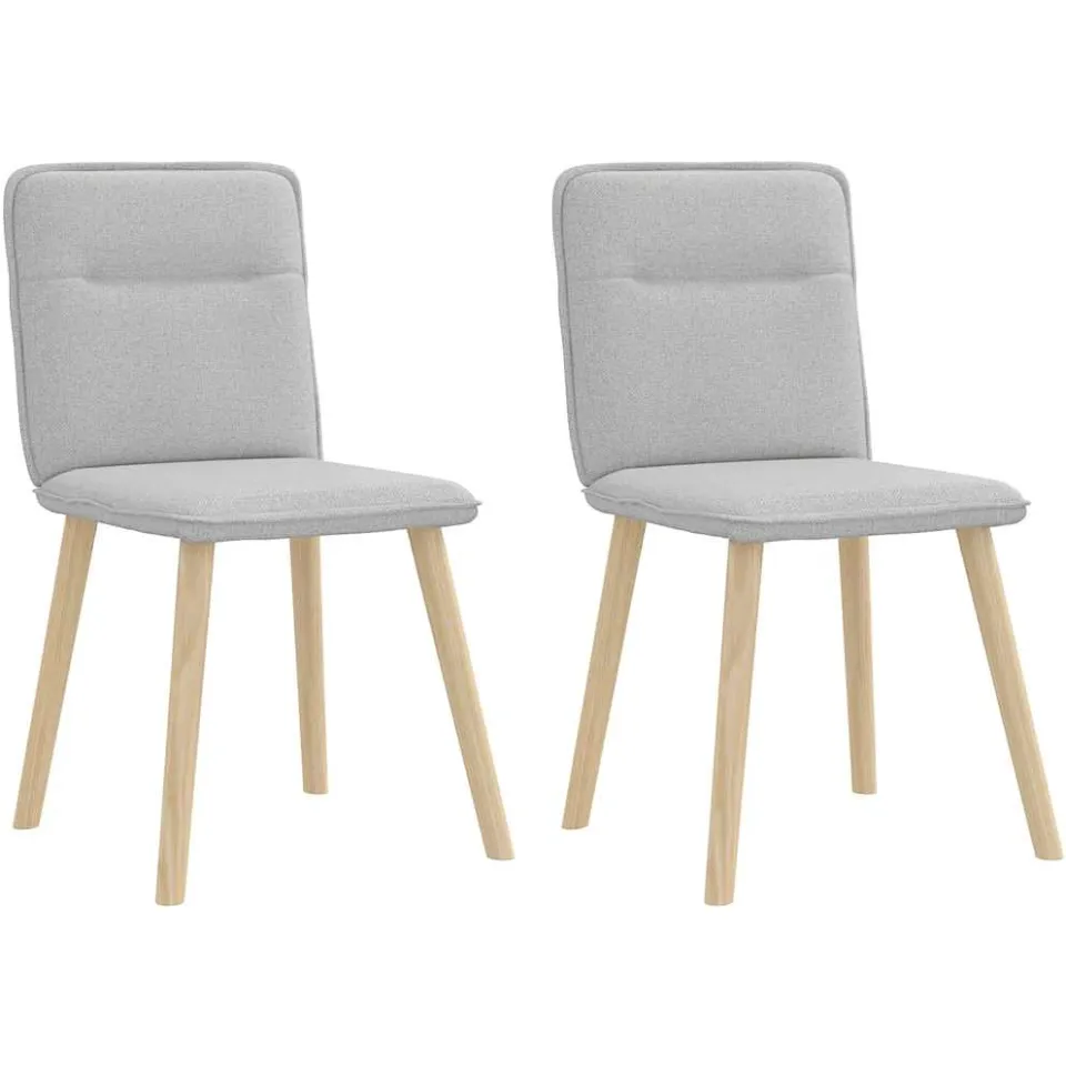 vidaXL Eetkamerstoelen 2 st stof wolk grijs, foto 3