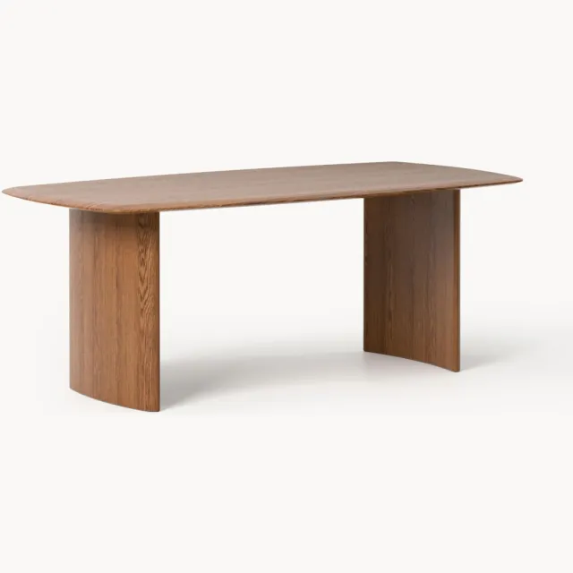 Westwing Collection Eettafel Chandler van eikenhout, in verschillende formaten Bruin