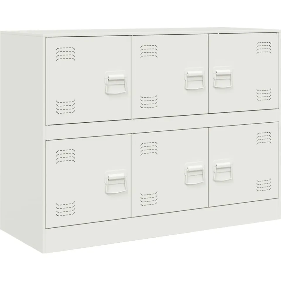 vidaXL Dressoir 99x39x73 cm staal wit