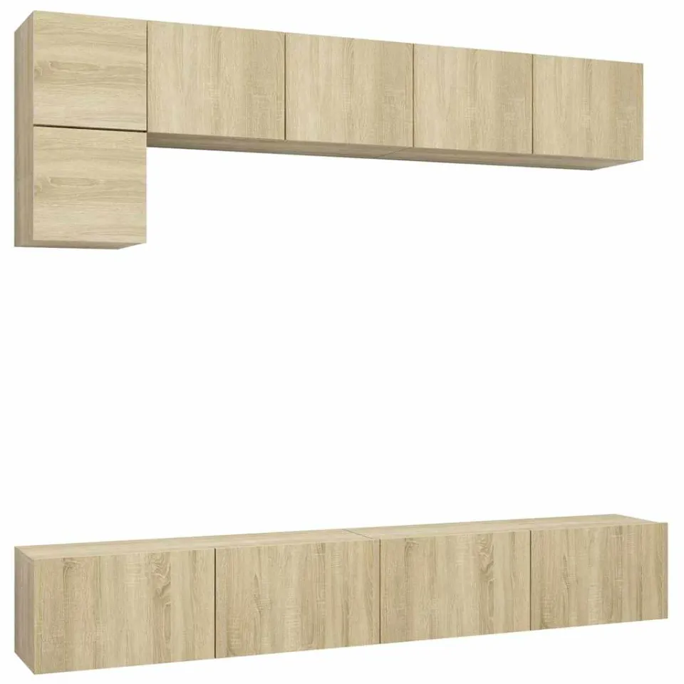 vidaXL 5-delige Tv-meubelset bewerkt hout sonoma eikenkleurig, foto 3